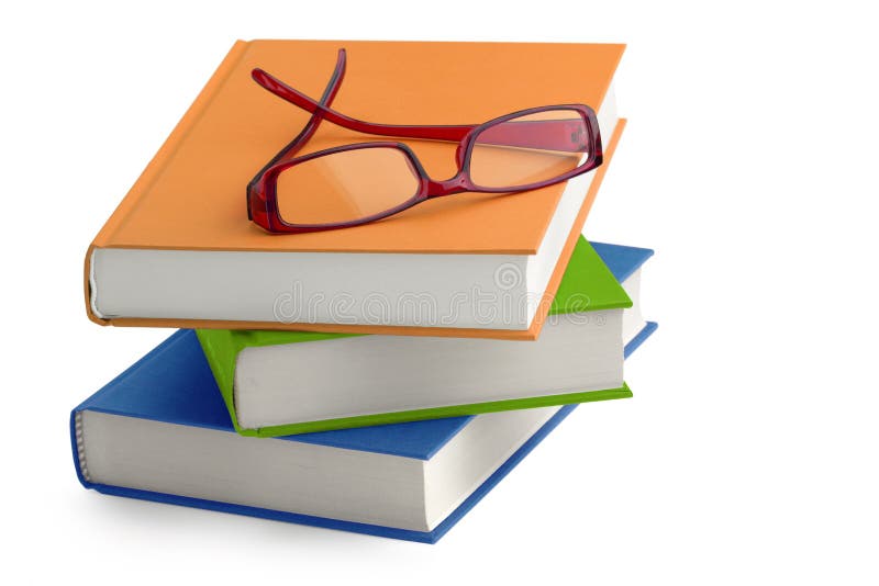 Glasses On A Stack Of Books Stock Photo Image of cover, book 34637318