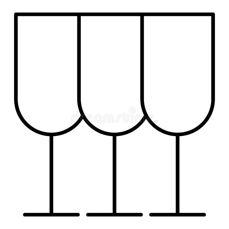 Stemware Vector Icon in 6 Different Modern Styles. Black, Two Colored