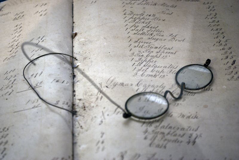 Glasses on top of a book