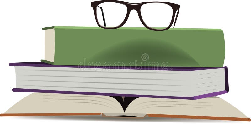 Glasses On Top Of Books Stock Vector Illustration Of Browse 106017999 