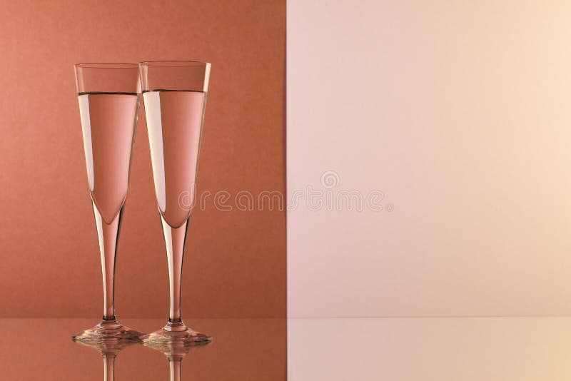 Glasses of Water on the Glass Desk Stock Photo Image of clear
