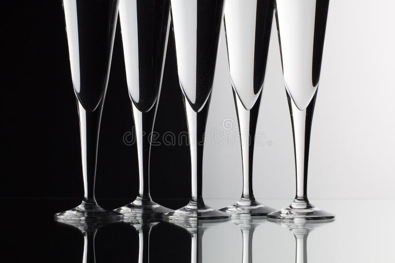 Glasses of Water on the Glass Desk Stock Image Image of goblet, aqua