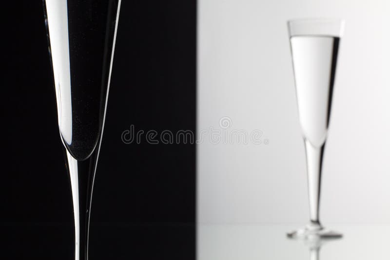 Glasses of Water on the Glass Desk Stock Image Image of refreshing