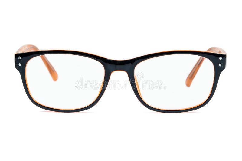 Glasses on White Background Stock Image - Image of background, view ...