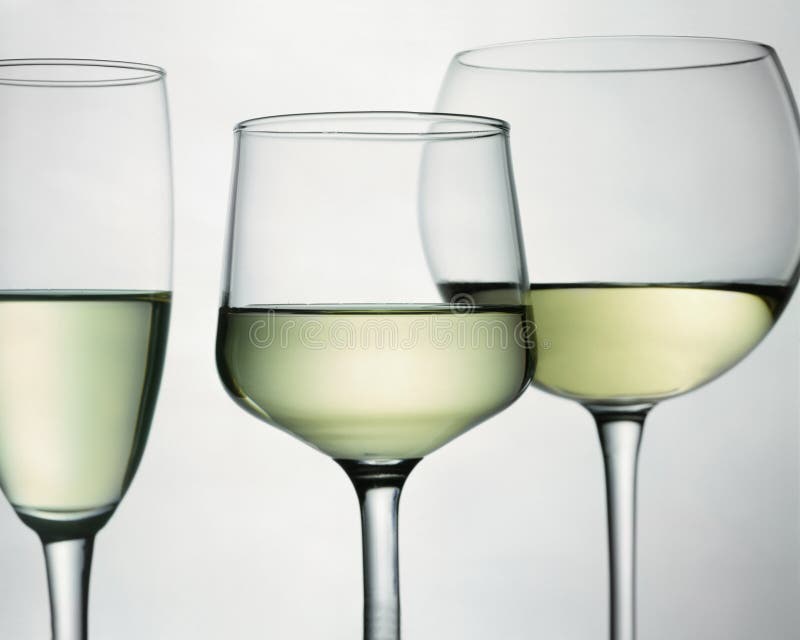 Glasses with white vine stock photo. Image of glassfull 32002226