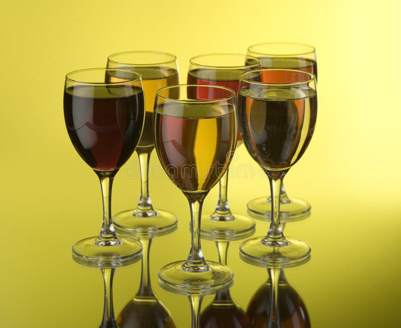 Glasses with wine stock image. Image of pink, drink, grade 11877663