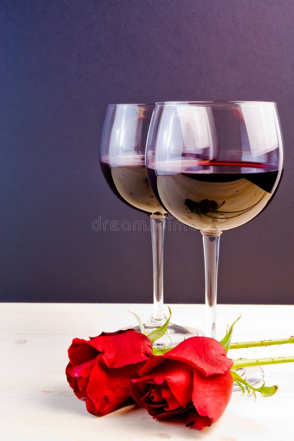 Red rose and wine stock image. Image of glass, dining 2447017