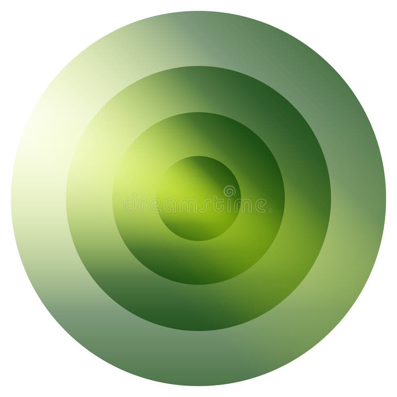 Glassy colorful radiating, concentric circles element. Glowing b royalty free illustration