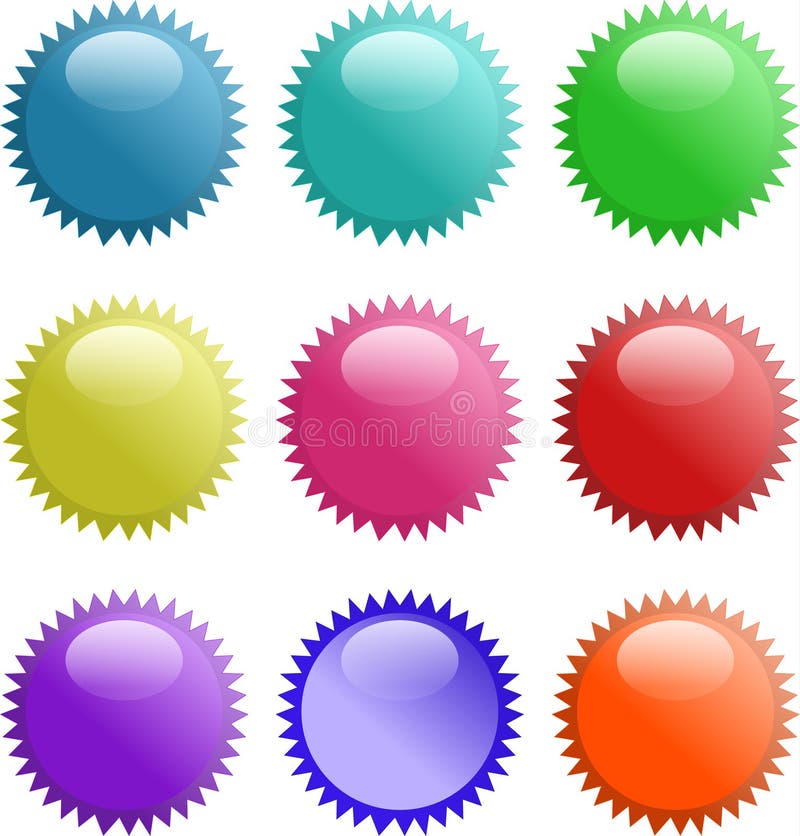 Glassy shining 3d sphere icon set