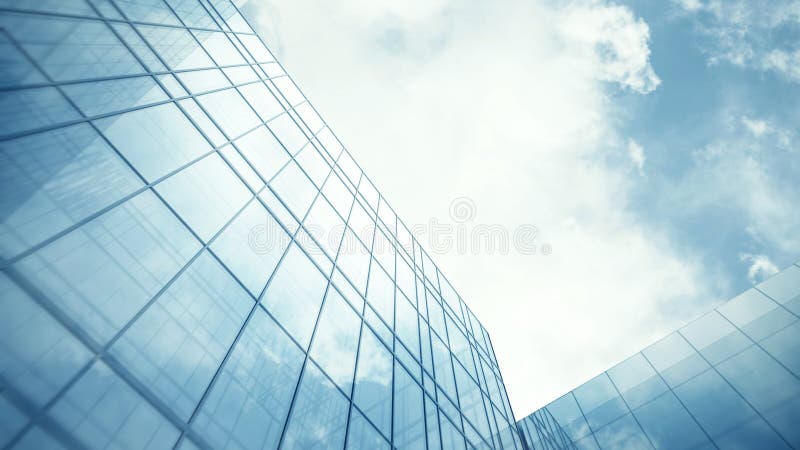 Glaswand des Wolkenkratzers