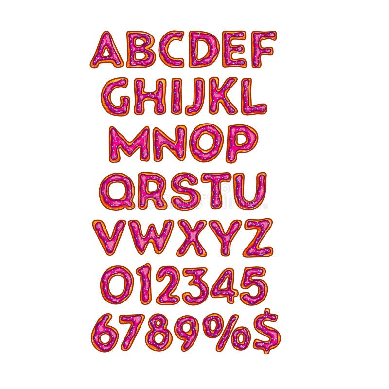 Donut Font Stock Illustrations – 3,810 Donut Font Stock Illustrations ...