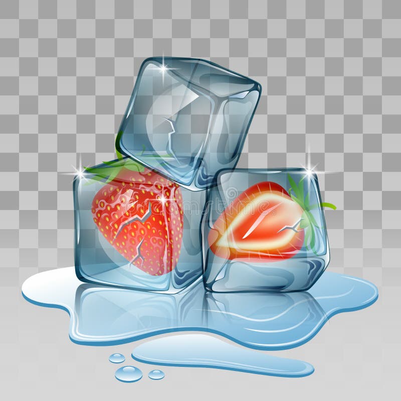 Glaçon avec la fraise illustration de vecteur Glaçon avec la fraise illustration de vecteur
