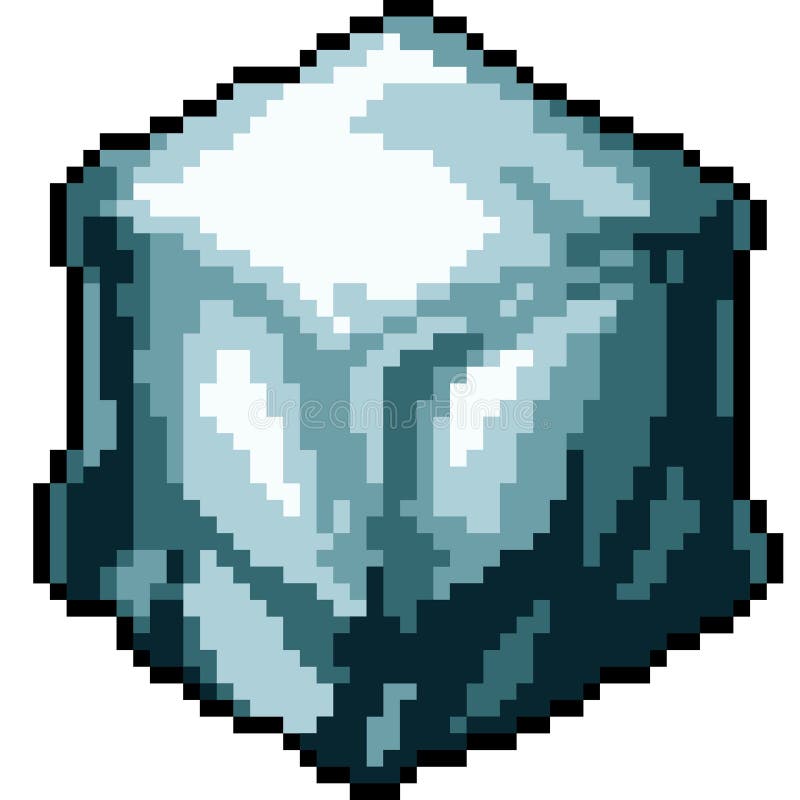 Glaçon d'art de pixel de vecteur illustration de vecteur Glaçon d'art de pixel de vecteur illustration de vecteur