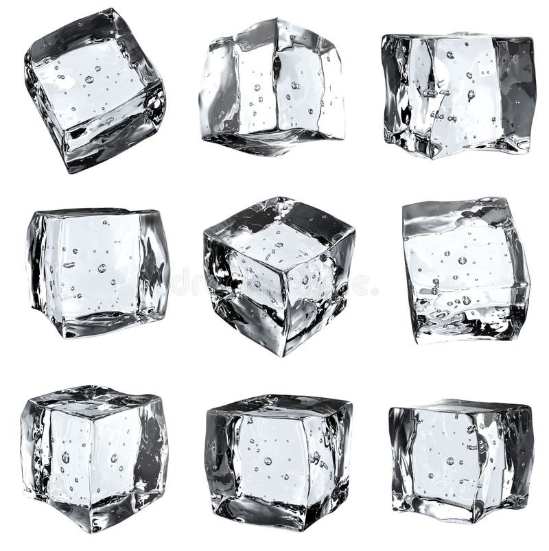 Glaçons sur le fond blanc illustration libre de droits Glaçons sur le fond blanc illustration libre de droits
