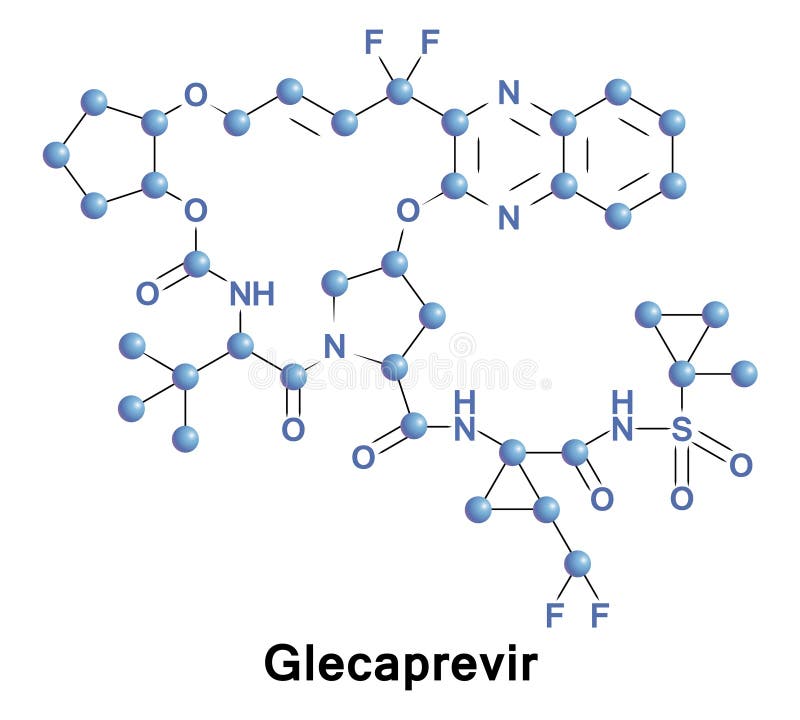 Glecaprevir-Behandlung hcv lizenzfreie abbildung Glecaprevir-Behandlung hcv lizenzfreie abbildung