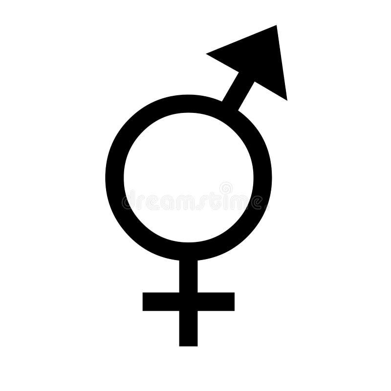 Gleichheitszeichenschattenbild des Geschlechtes vektor abbildung