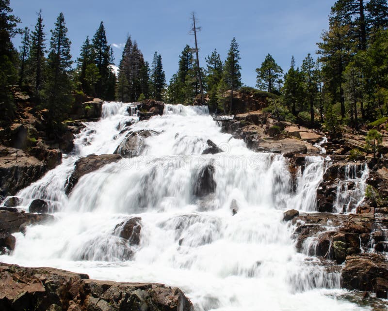 GLEN ALPINE FALLS SOUTH LAKE TAHOE Stock Photo Image of lake