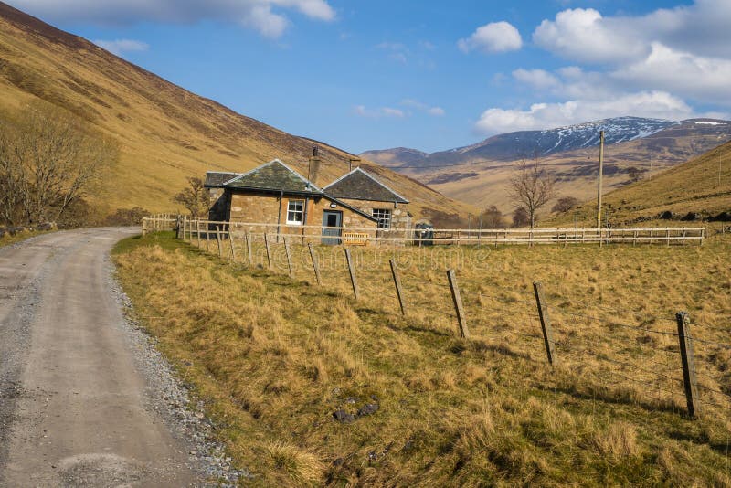 22.03.22 Glen Tilt, Perthshire, Scotland, UK. House in Glen Tilt, Perthshire. 22.03.22 Glen Tilt, Perthshire, Scotland, UK. House in Glen Tilt, Perthshire