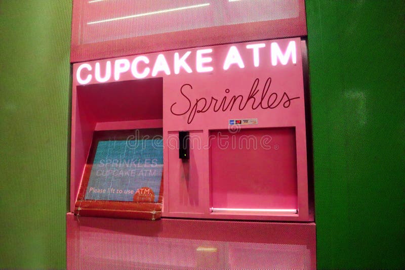 Glendale, California - Sprinkles Cupcakes ATM at THE AMERICANA AT BRAND. Shopping, dining, entertainment and residential complex in Glendale, Los Angeles