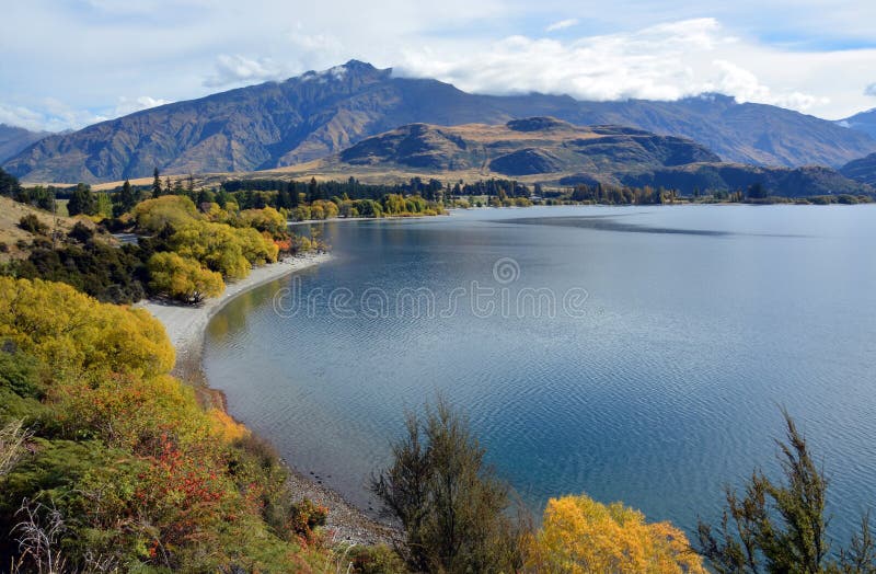 Glendhu Bay in Autumn, Otago New Zealand
