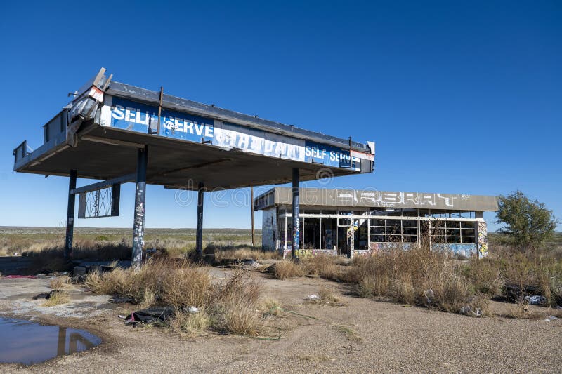 Glenrio Ghost Town Route 66 obraz royalty free