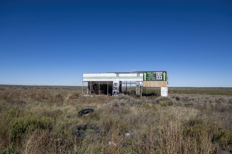Glenrio Ghost Town Route 66 fotografia stock