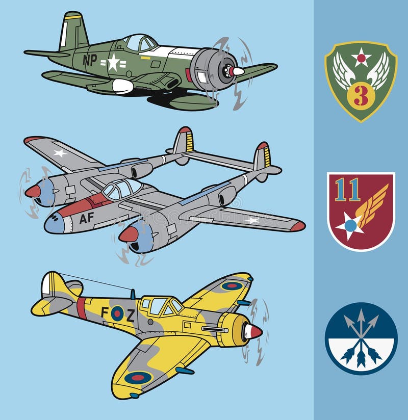Gli aerei di combattimento d'annata della seconda guerra mondiale hanno messo 2