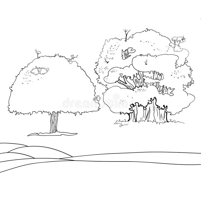 Gli alberi royalty illustrazione gratis Gli alberi royalty illustrazione gratis