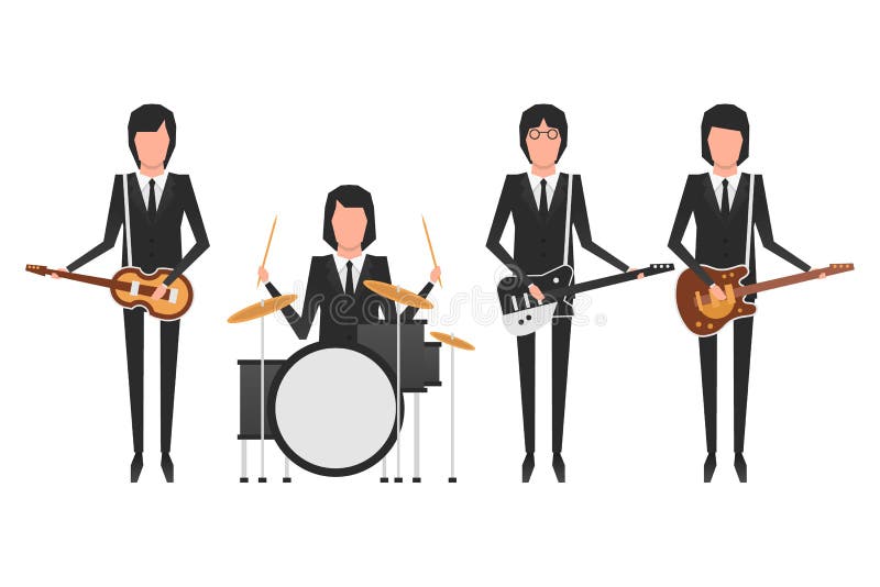 Gli argomenti della banda di Beatles illustrazione di stock Gli argomenti della banda di Beatles illustrazione di stock