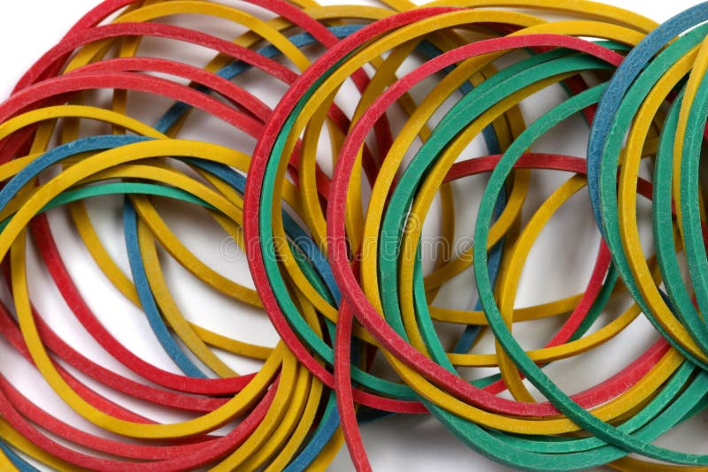 Alcuni Si Chiudono Con L Elastico Gli Elastici Si Chiudono In Su Immagine Stock - Immagine di isolato
