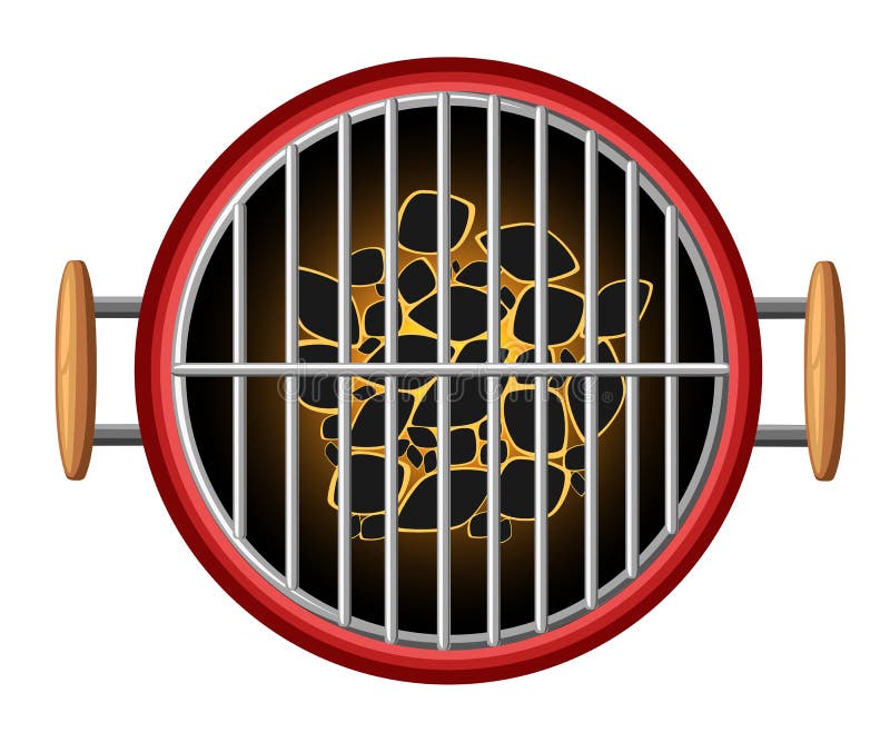 Gli elementi di progettazione del barbecue grigliano il picnic bruciante del bbq dei carboni di vista superiore che cucina l'illu royalty illustrazione gratis Gli elementi di progettazione del barbecue grigliano il picnic bruciante del bbq dei carboni di vista superiore che cucina l'illu royalty illustrazione gratis