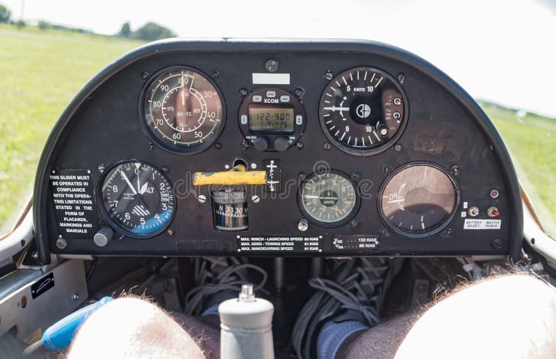 Glider instrumentation stock image Glider instrumentation stock image