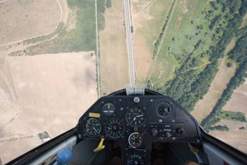 Glider Cockpit stock image. Image of steering, gliders 101513