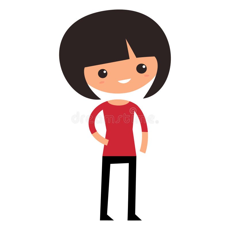 Lachend meisje vector illustratie