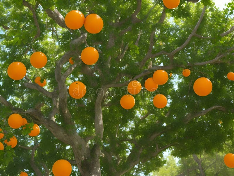 Glimpse of Sunshine Capture the Radiance of Fresh Oranges on the Tree