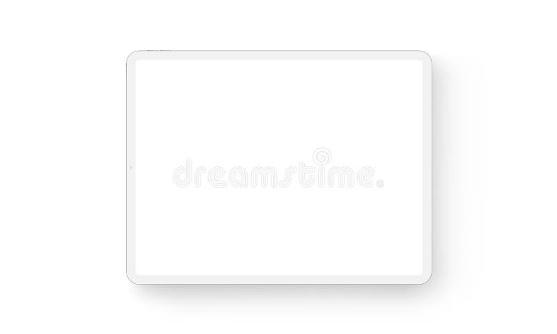 Glinianej pastylki komputerowego horyzontalnego mockup frontowy widok ilustracji Glinianej pastylki komputerowego horyzontalnego mockup frontowy widok ilustracji