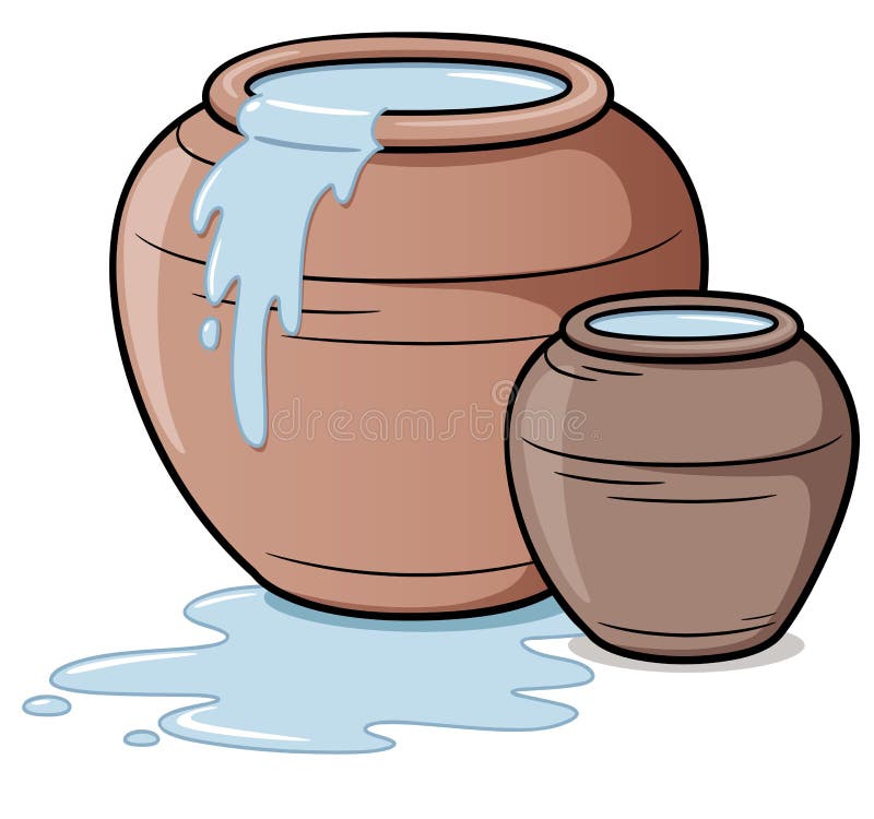 Vector illustration of clay jar. Vector illustration of clay jar