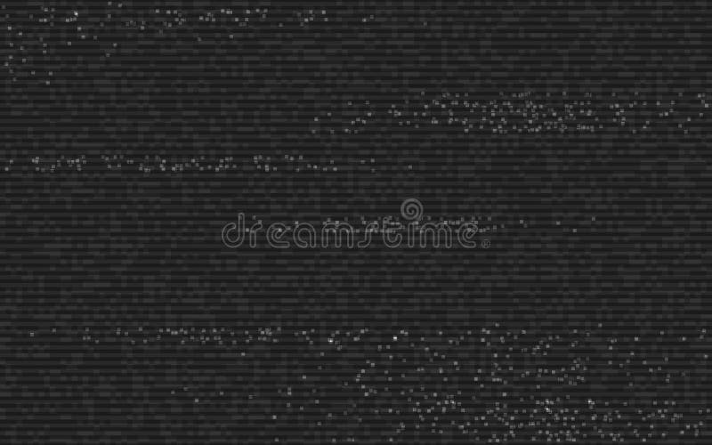 Glitch analog template. VHS video error. Retro noise effect. Damaged video signal visualization. Old TV screen. Static stock illustration