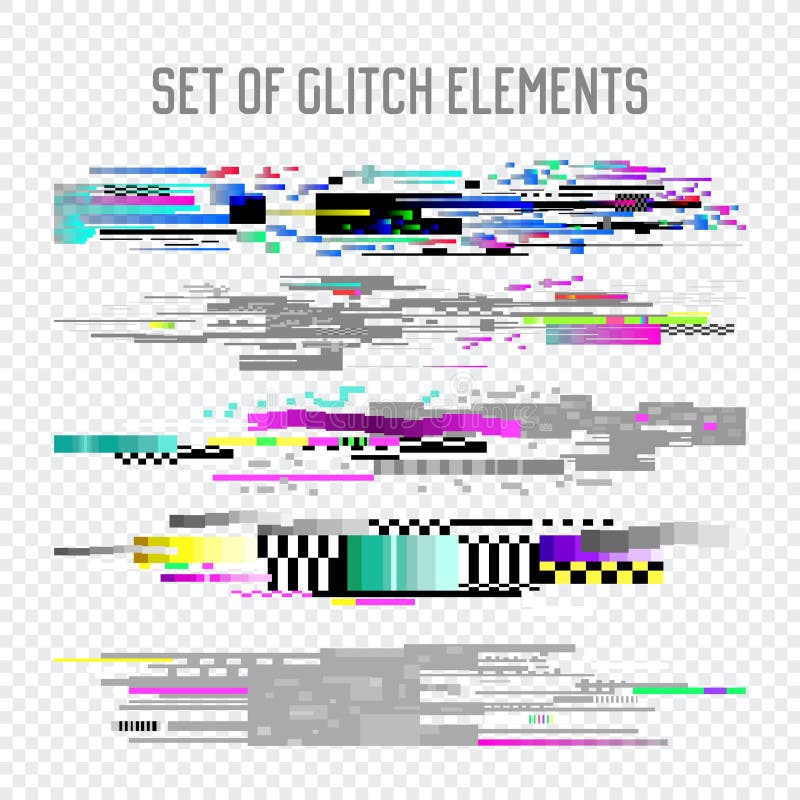 Premium Vector  Digital decay elements television glitch effects