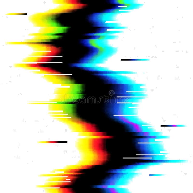 Glitch Effect, TV or Computer Screen Freeze Effect Stock Vector