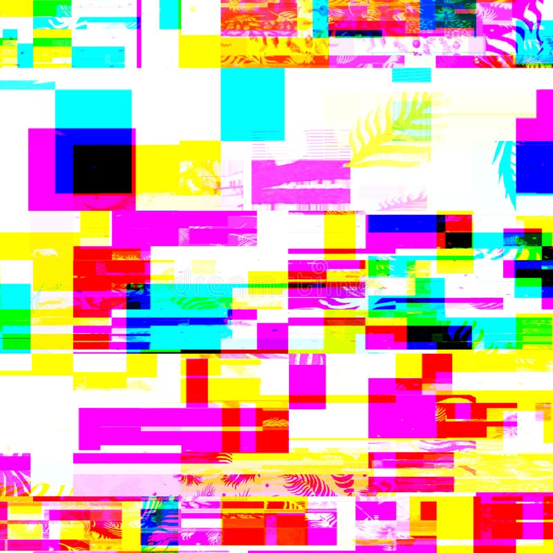 Abstract Chemical Glitching Effect. Random Digital Signal Error. Abstract  Contemporary Texture Background Colorful Pixel Mosaic Stock Illustration -  Illustration of glitched, error: 109938387