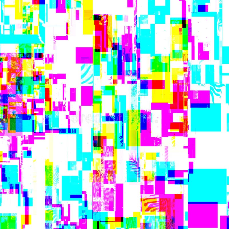 Abstract Chemical Glitching Effect. Random Digital Signal Error. Abstract  Contemporary Texture Background Colorful Pixel Mosaic Stock Illustration -  Illustration of glitched, error: 109938387