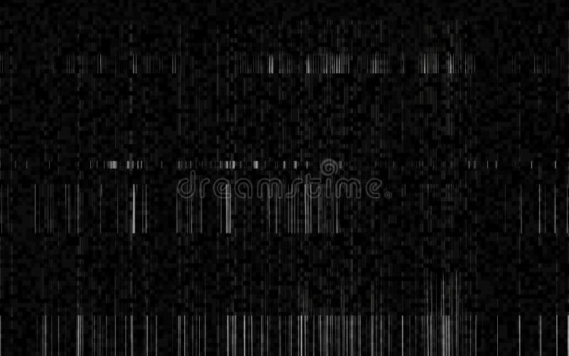 Glitch white distortions. Vertical distorted lines. Abstract playback error. Old VHS noise. Retro video rewind. Broken stock illustration
