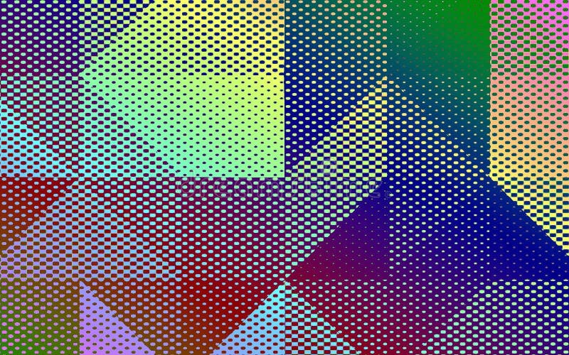 Glitched triangles-colorful generative glitch artwork vector illustration