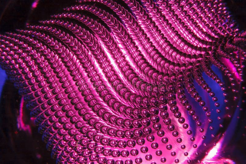 Glitter Air Bubbles in the Glass, Blue Background Abstract Texture. Stock Image Image of