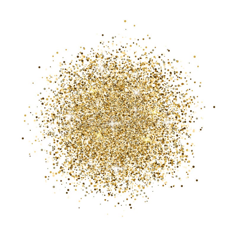 Glitter Background. Gold Glitter Splash on White Background. Bright ...