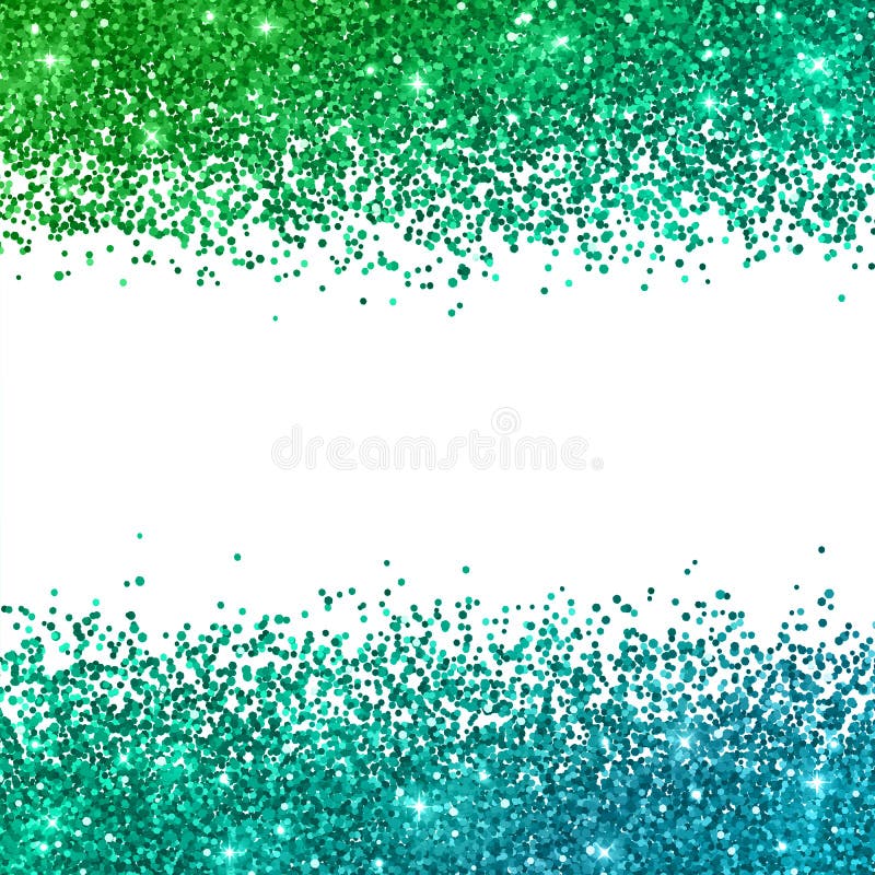 Green Glitter Sparkles Seamless Pattern. Vector Stock Vector
