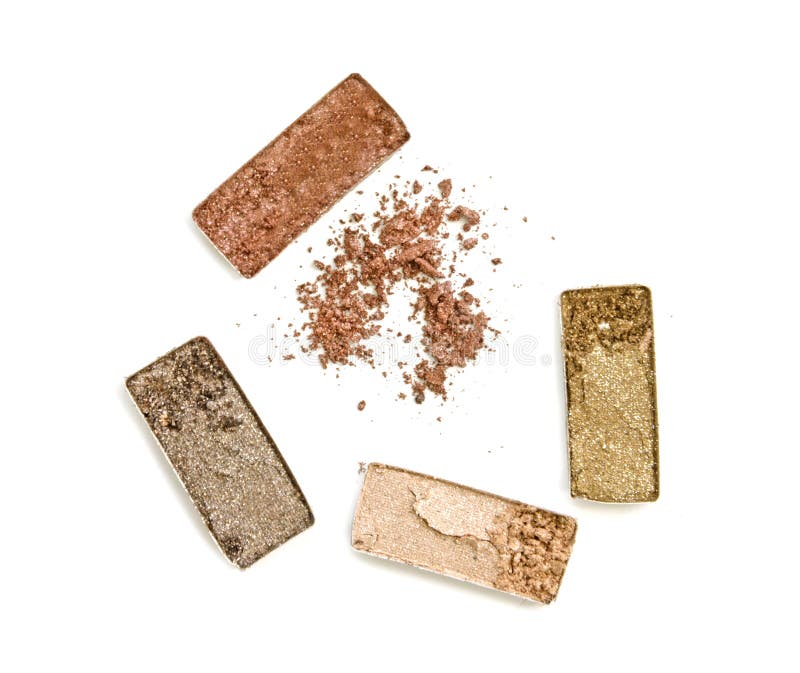Glitter Eyeshadow in Box Isolate on White Stock Image Image of macro