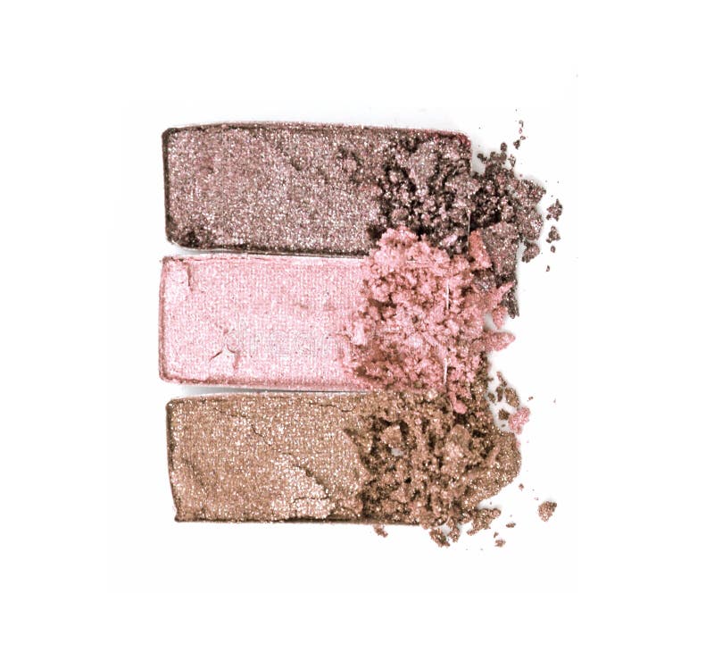 Glitter Eyeshadow Palette Crushed on White Stock Image Image of