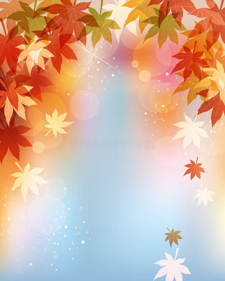 Glitter Gradient Background with Maple Leaves Stock Vector - Illustration  of lovely, board: 159067910